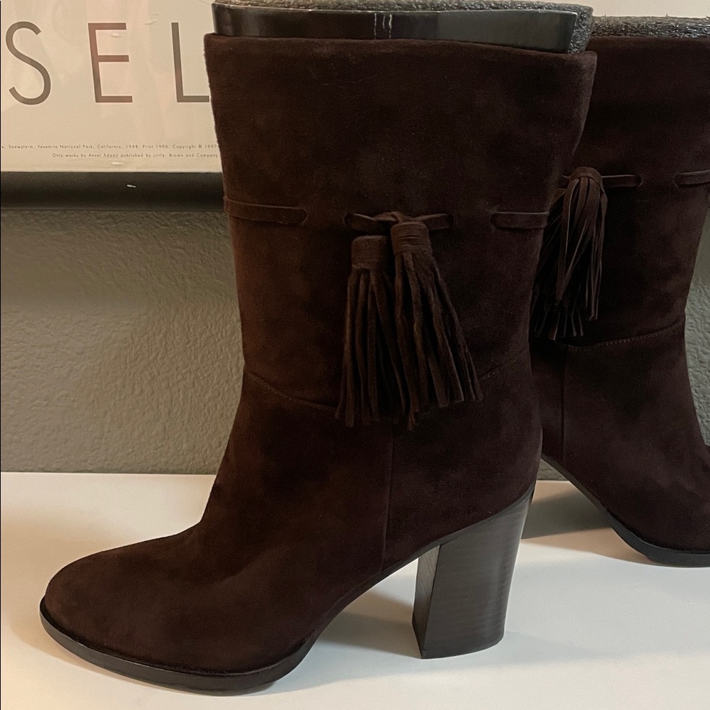 NWOT Marc Fisher Dark Brown Suede Boots